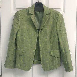 Vintage Green polka dot blazer | Akris punto